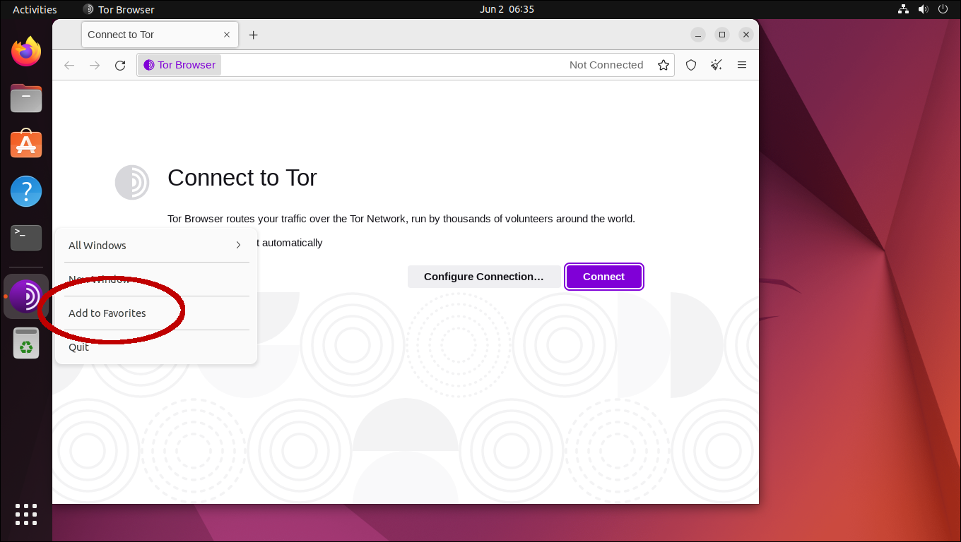 Adding Tor Browser to your Ubuntu Linux launcher favorites
